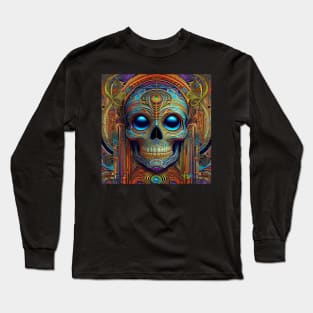 Cosmic Psychedelic Skull - Trippy Patterns 150 Long Sleeve T-Shirt